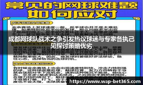 成都网球队战术之争引发热议球迷与专家各执己见探讨策略优劣